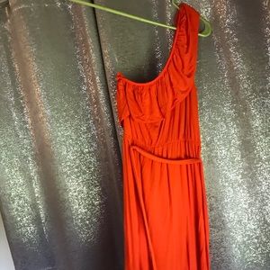 3 FOR $25 DEAL. a.n.a. one shoulder orange dress